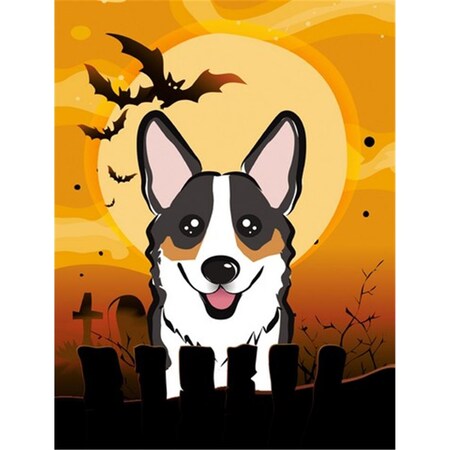 Carolines Treasures Halloween Tricolor Corgi Flag Canvas House Size BB1813CHF